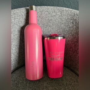 SOLD BrüMate Pink Wine Bottle and Tumbler Set